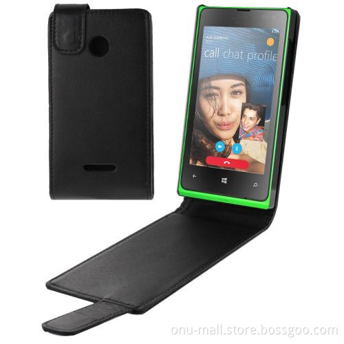 Wholesale Price Vertical Style Flip Leather Cover Case for Microsoft Lumia 435